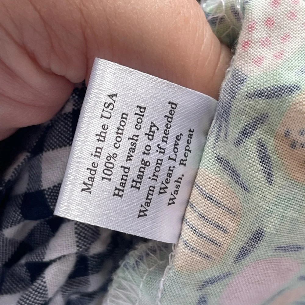 Little Bird pineapple print cotton flowy tie dress